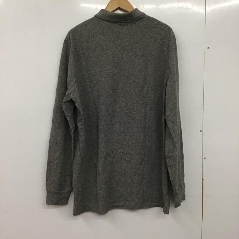 ポロラルフローレン POLO RALPH LAUREN ポロシャツ 長袖 長袖ポロシャツ 長袖カットソー カラーシャツ L ロゴ、文字 灰 / グレー / メンズ USED 古着 中古 10139689