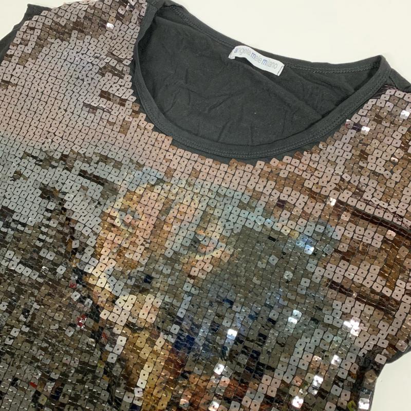 アンジェラメレミラノ Angela Mele Milano カットソー 半袖 無地 X 黒 / ブラック / X 茶 / ブラウン / レディース USED 古着 中古 10013980