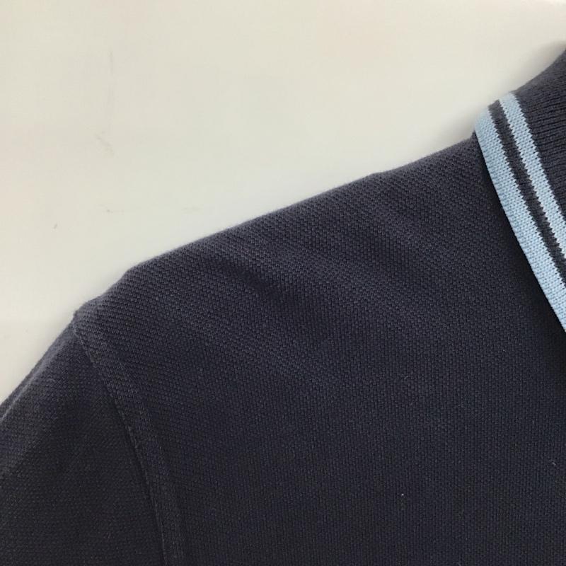 フレッドペリー FRED PERRY ポロシャツ 半袖 半袖ポロシャツ 半袖カットソー カラーシャツ 42 ロゴ、文字 紺 / ネイビー / メンズ USED 古着 中古 10132576