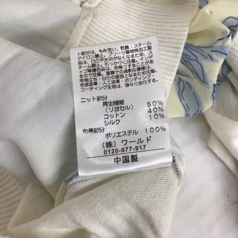リフレクト Reflect カットソー 七分袖 BJ101-38230 クルーネック 11 花柄 白 / ホワイト /  レディース USED 古着 中古 10108394
