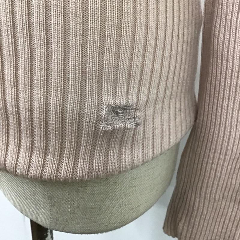 バーバリーブルーレーベル BURBERRY BLUE LABEL ニット、セーター 長袖 FB594-757-12 ウール タートルネック 38 ワンポイント 桃 / ピンク /  レディース USED 古着 中古 10116716