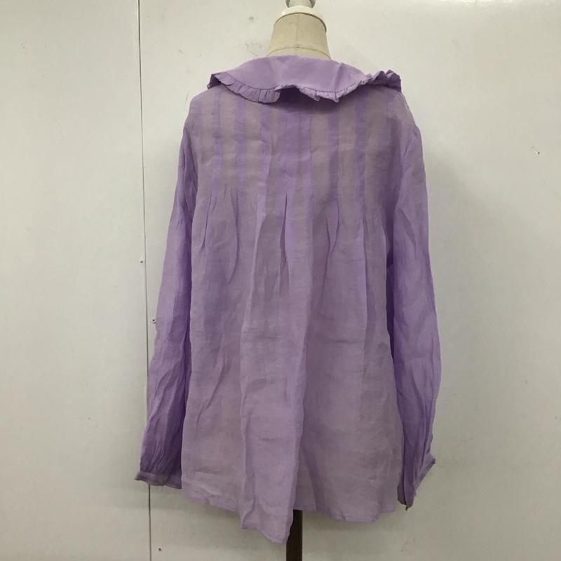 ザラ ZARA シャツ、ブラウス 長袖 S 無地 紫 / パープル / レディース USED 古着 中古 10111604
