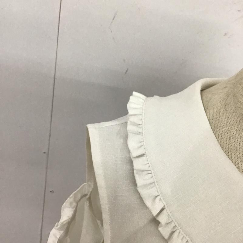 アンクルージュ ANKROUGE カットソー 半袖 半袖カットソー 半袖シャツ 前開きシャツ M 無地 白 / ホワイト / レディース USED 古着 中古 10118249