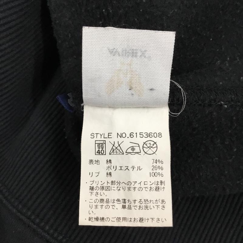 アヴィレックス AVIREX トレーナー 長袖 長袖トレーナー スウェット クルーネック リブスウェットカットソー XL ロゴ、文字 黒 / ブラック / メンズ USED 古着 中古 10108452