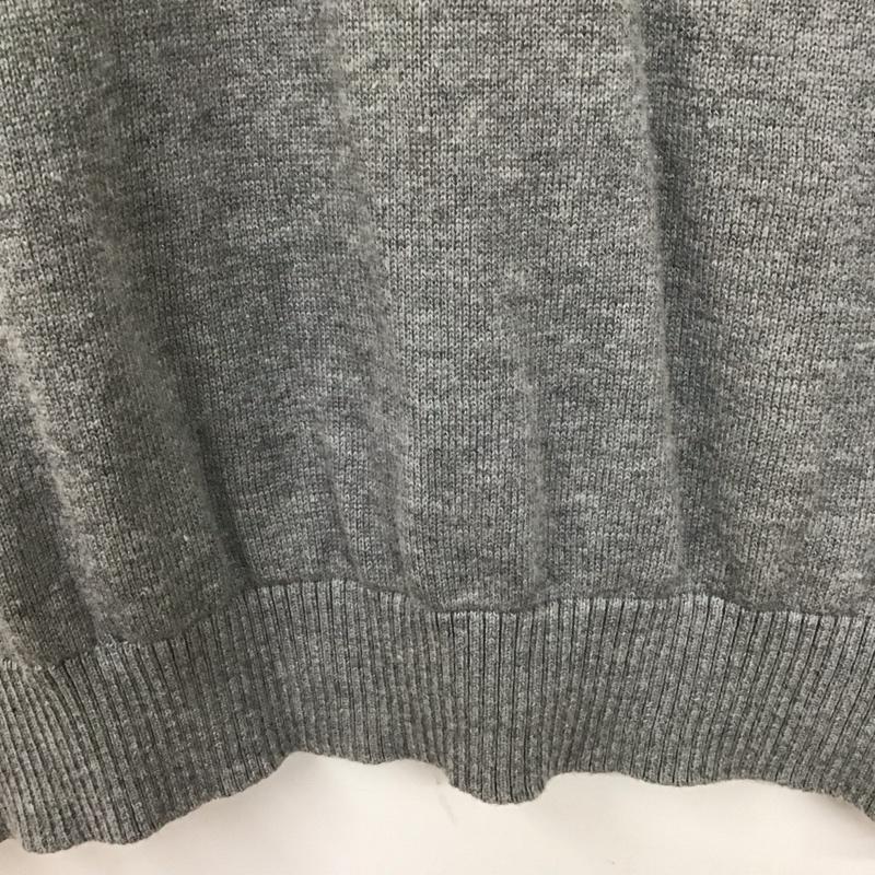 トミーヒルフィガー TOMMY HILFIGER ベスト ベスト ニットベスト ノースリーブカットソー Vネック S ロゴ、文字 灰 / グレー / メンズ USED 古着 中古 10129069