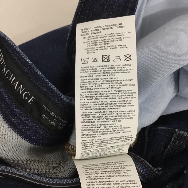 アルマーニエクスチェンジ ARMANI EXCHANGE パンツ デニム、ジーンズ デニムパンツ スリムパンツ カジュアルパンツ ストレッチパンツ 34インチ 無地 インディゴ / インディゴ / メンズ USED 古着 中古 10132913
