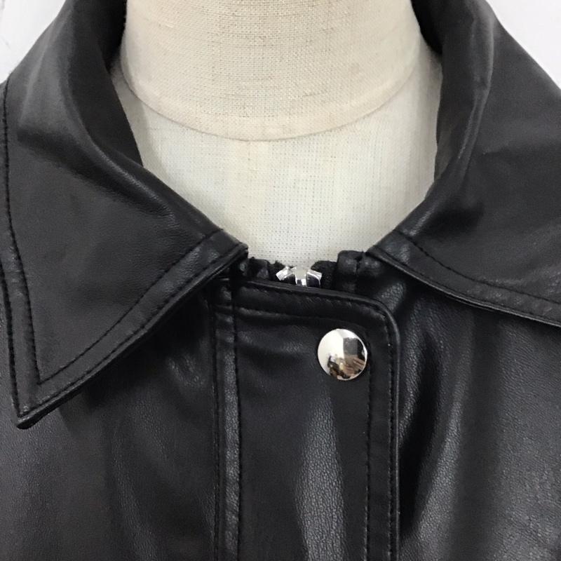 ザラ ZARA ジャケット、上着 ジャンパー、ブルゾン ジップアップジャケット ジャンパー ジャケット カジュアルジャケット アウター M 無地 黒 / ブラック / レディース USED 古着 中古 10123743