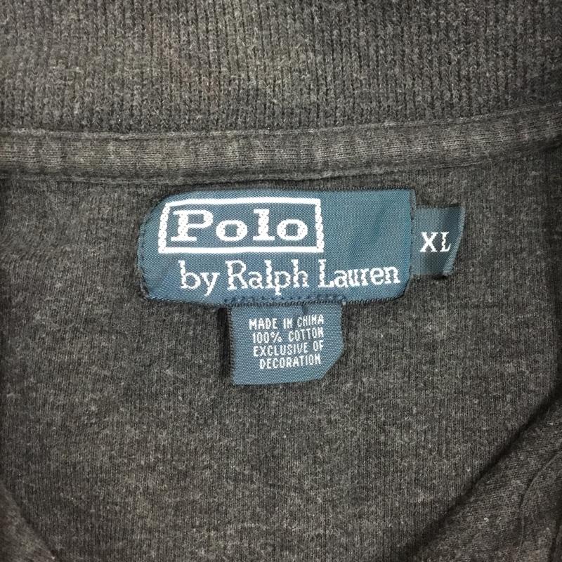 ラルフローレン RALPHLAUREN ニット、セーター 長袖 長袖ニットカットソー ニット セーター ジップアップネックニット XL ロゴ、文字 黒 / ブラック / メンズ USED 古着 中古 10122402