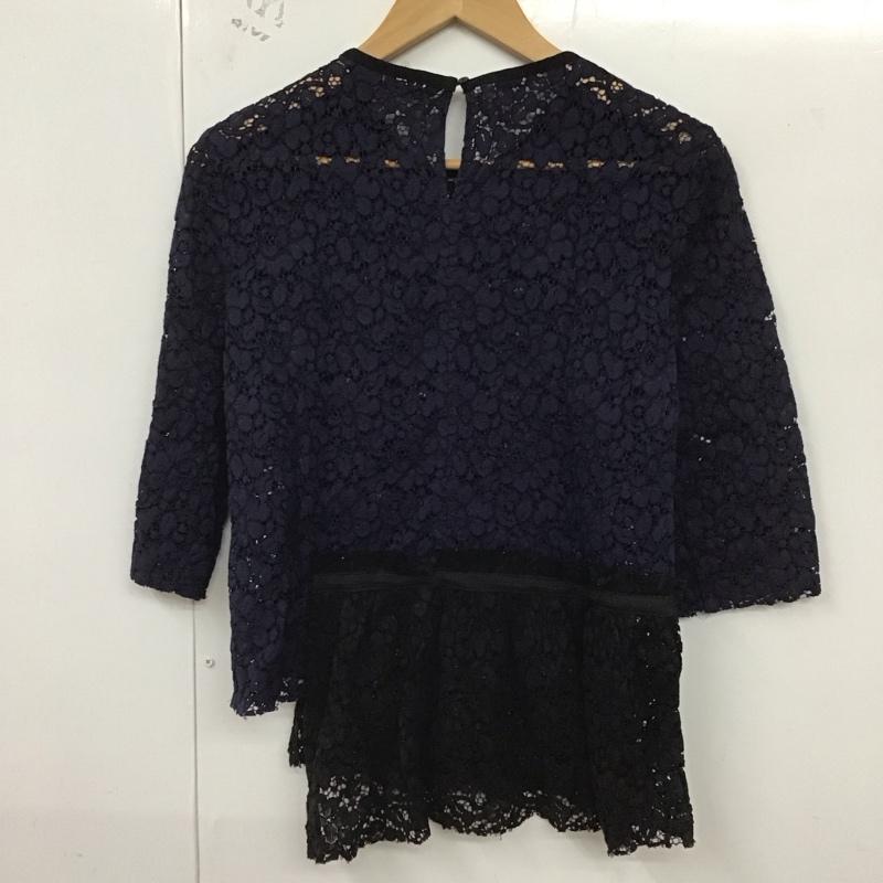 ザラウーマン ZARA WOMAN カットソー 七分袖 XS 無地 紺 / ネイビー / レディース USED 古着 中古 10129319