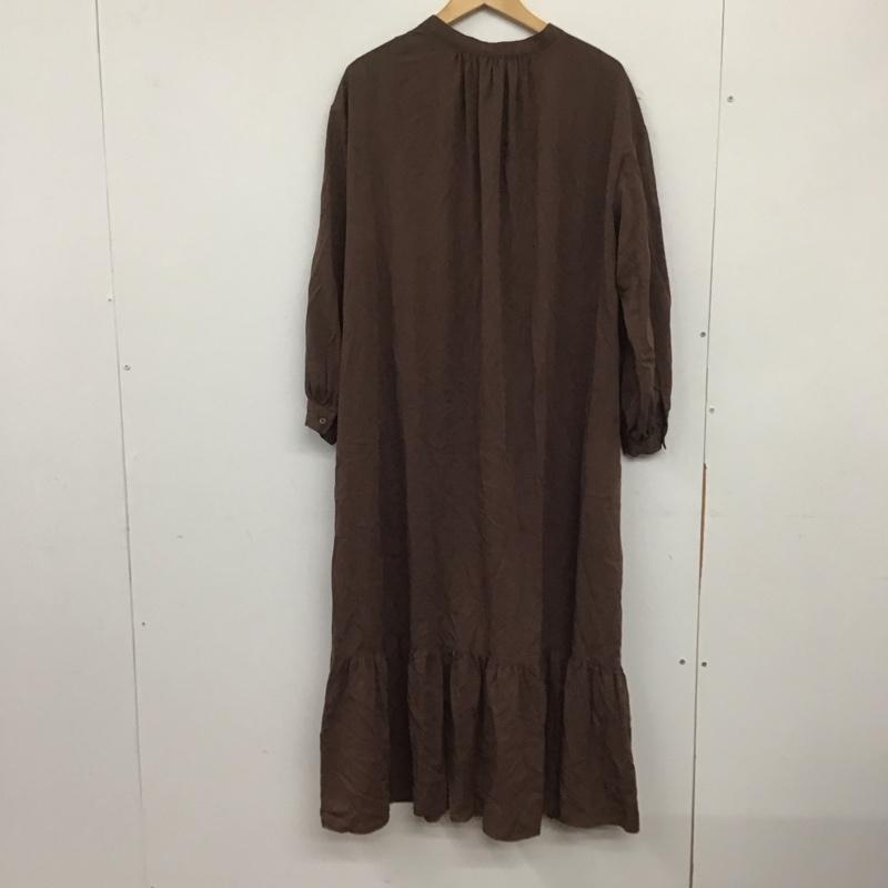 アーバンリサーチ URBAN RESEARCH ワンピース ロングスカート DR07-26G703 ティアード 長袖 無地 茶 / ブラウン / レディース USED 古着 中古 10138664