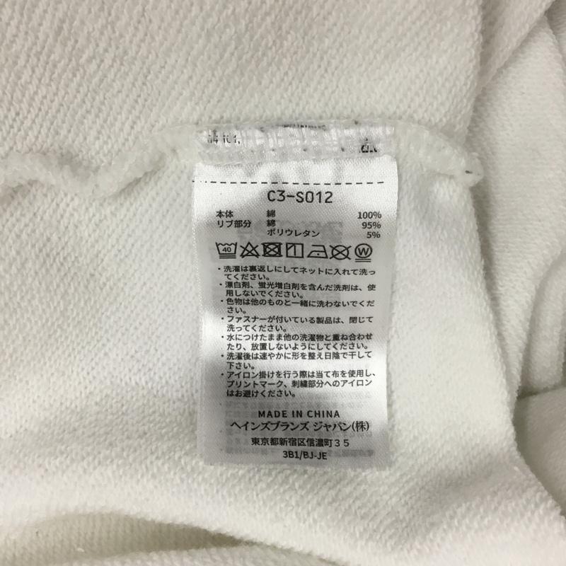 チャンピオン Champion トレーナー 長袖 XL プリント X ロゴ、文字 白 / ホワイト / メンズ USED 古着 中古 10110831