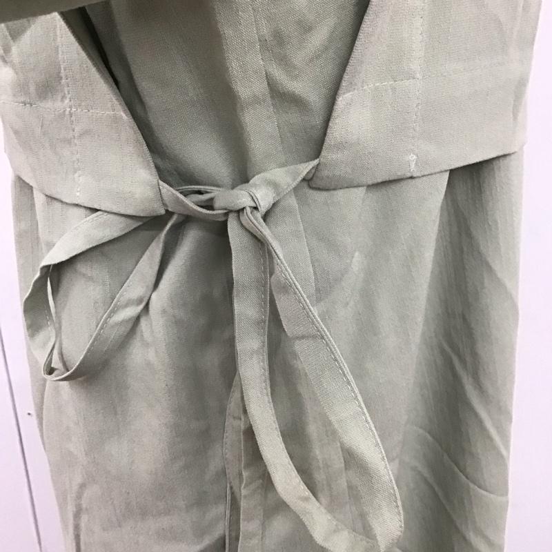アーバンリサーチ URBAN RESEARCH ワンピース ロングスカート UR24-26O004 レイヤードシャツワンピース 長袖 タグ付き 38 無地 薄緑 / ライトグリーン / レディース USED 古着 中古 10112256