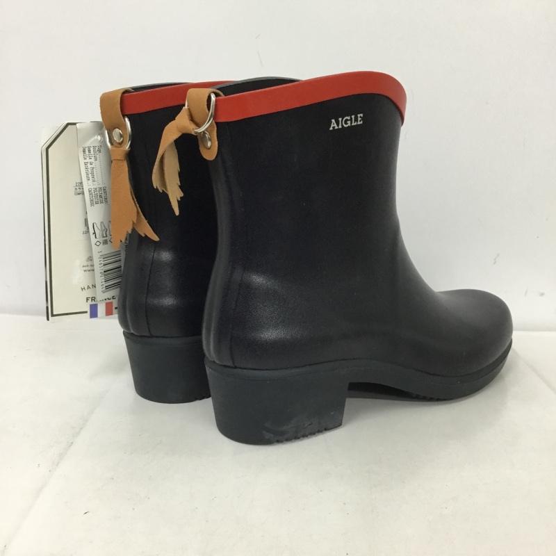 エーグル AIGLE 長靴、レインシューズ 長靴、レインシューズ ZZF8404 ラバーミドルブーツ MS JULIETTE BOT タグ付き 37 ロゴ、文字 紺 / ネイビー / レディース USED 古着 中古 10135750