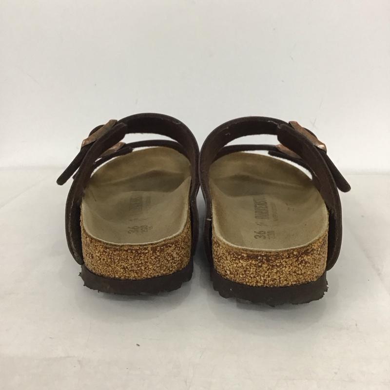 ビルケンシュトック BIRKENSTOCK サンダル サンダル 36 ベルト ロゴ、文字 茶 / ブラウン / レディース USED 古着 中古 10132470