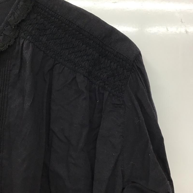 ピンクハウス PINK HOUSE シャツ、ブラウス 長袖 P0114FB17 タックリボンブラウス 無地 黒 / ブラック / レディース USED 古着 中古 10131783