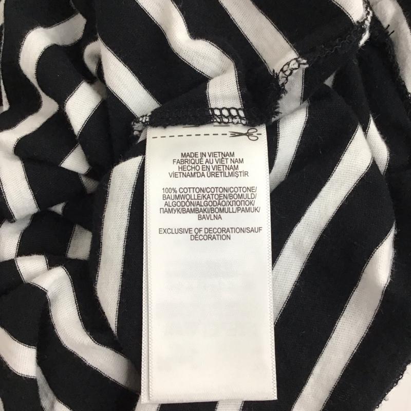 ポロラルフローレン POLO RALPH LAUREN Tシャツ 半袖 クルーネック ボーダー XS ワンポイント 白 / ホワイト / X 黒 / ブラック / レディース USED 古着 中古 10114076