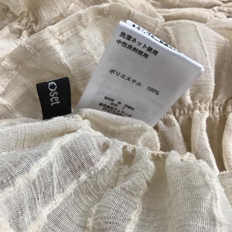 ダブルクローゼット w closet シャツ、ブラウス 長袖 長袖シャツ 無地シャツ ノーカラーシャツ シフォンシャツ FREE 無地 アイボリー / アイボリー / レディース USED 古着 中古 10143803