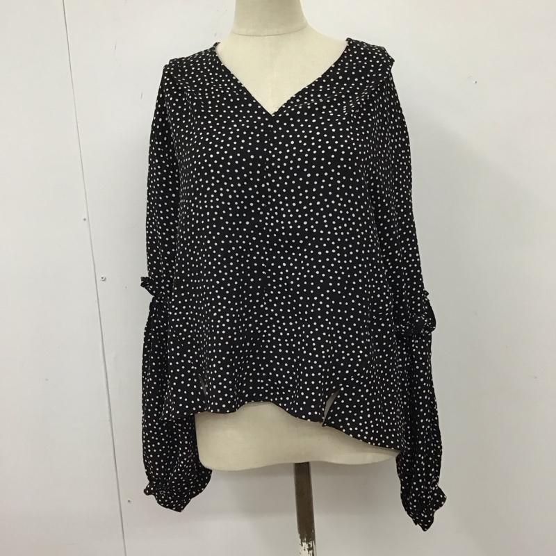 スライ SLY カットソー 長袖 030ba430-5320 PETIT DOT V/N TOPS FREE ドット 黒 / ブラック / レディース USED 古着 中古 10119888