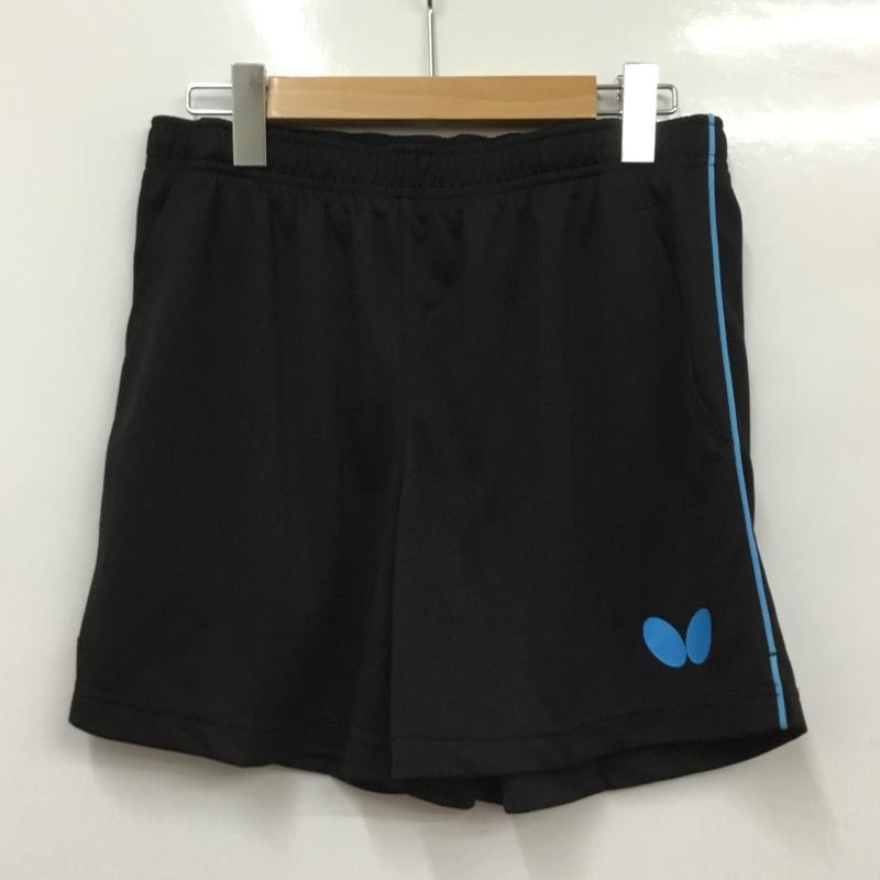 バタフライ BUTTERFLY パンツ ショートパンツ 51970-174 卓球パンツ パステップ2 タグ付き スポーツウェア M ワンポイント 黒 / ブラック / X 水色 / ライトブルー / メンズ USED 古着 中古 10135681
