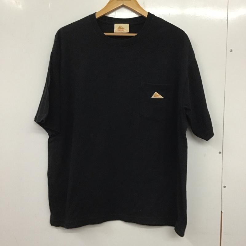 ケルティ KELTY Tシャツ 半袖 半袖カットソー 無地Tシャツ クルーネックカットソー L ロゴ、文字 黒 / ブラック / メンズ USED 古着 中古 10138446