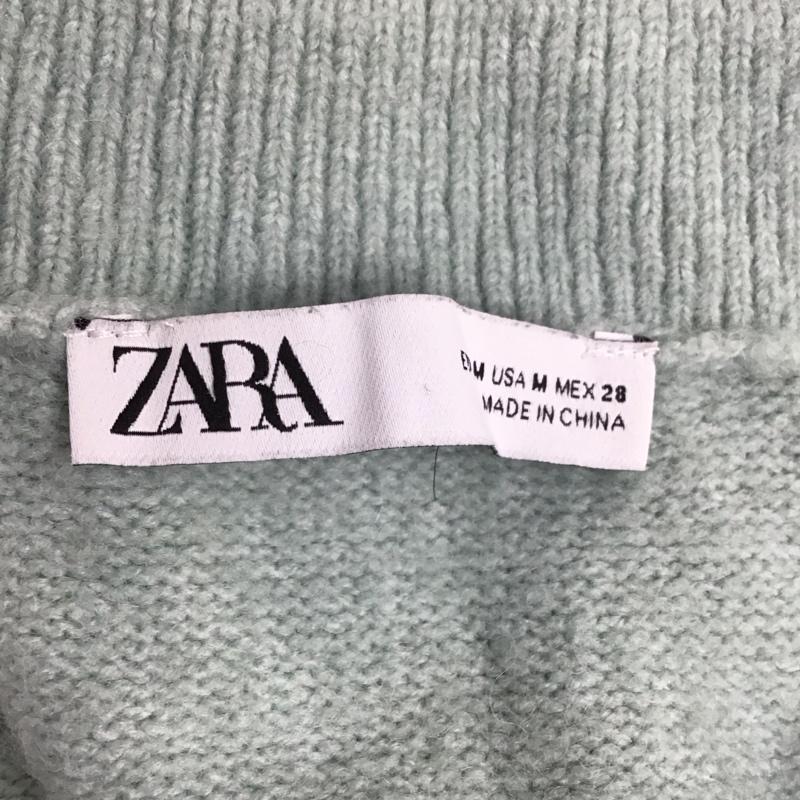 ザラ ZARA ニット、セーター 長袖 M 無地 水色 / ライトブルー / レディース USED 古着 中古 10124878