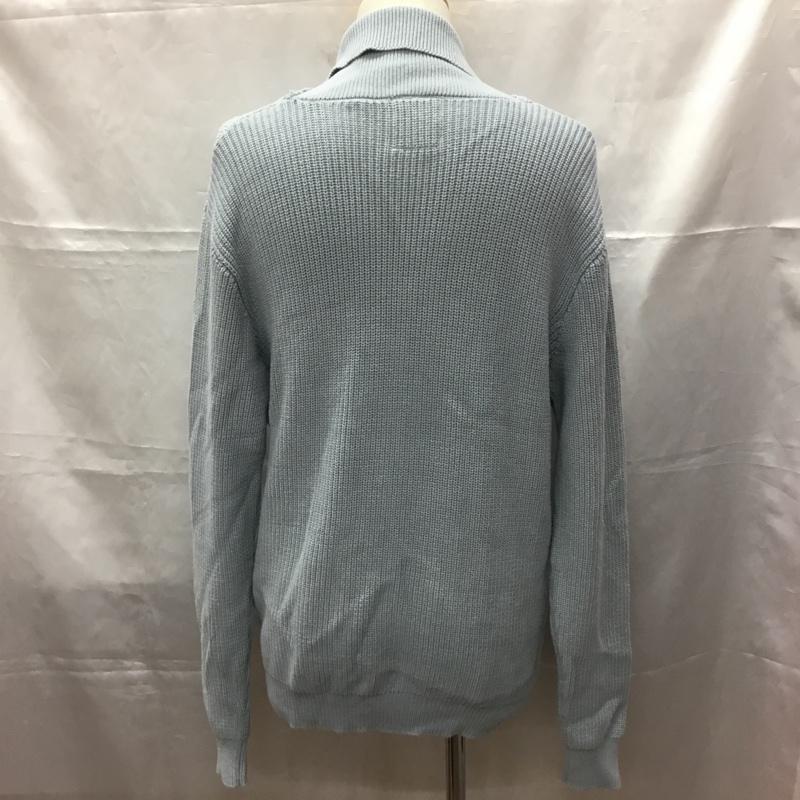 スコッチアンドソーダ SCOTCH&SODA カーディガン 長袖 長袖ニットカーディガン リブニットカーディガン 前ボタン XL 無地 青 / ブルー / メンズ USED 古着 中古 10108716