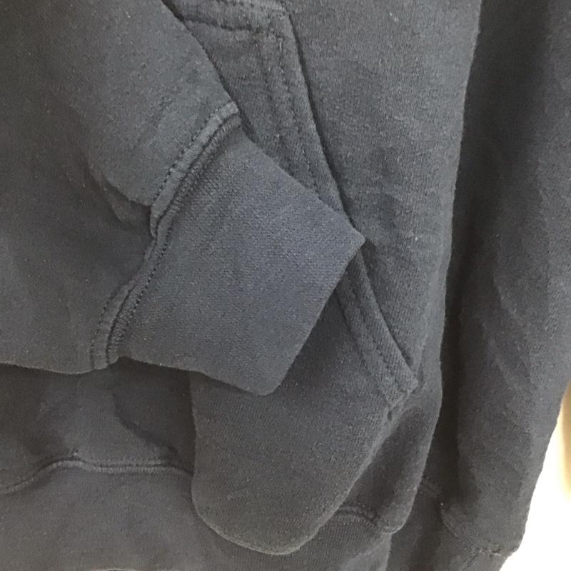 ギルダン GILDAN パーカー 長袖 M ロゴ、文字 X プリント 紺 / ネイビー / メンズ USED 古着 中古 10130162
