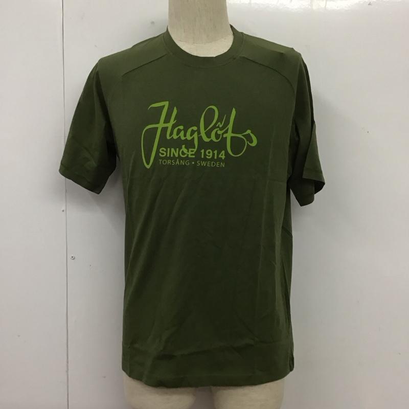 ホグロフス HAGLOFS Tシャツ 半袖 半袖カットソー プリントTシャツ クルーネックカットソー スポーツウェア S プリント カーキ / カーキ / メンズ USED 古着 中古 10106817