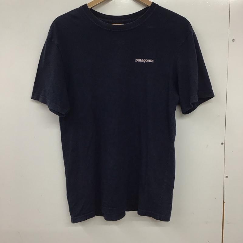 パタゴニア patagonia Tシャツ 半袖 半袖カットソー プリントTシャツ クルーネックカットソー S ロゴ、文字 紺 / ネイビー / メンズ USED 古着 中古 10137065