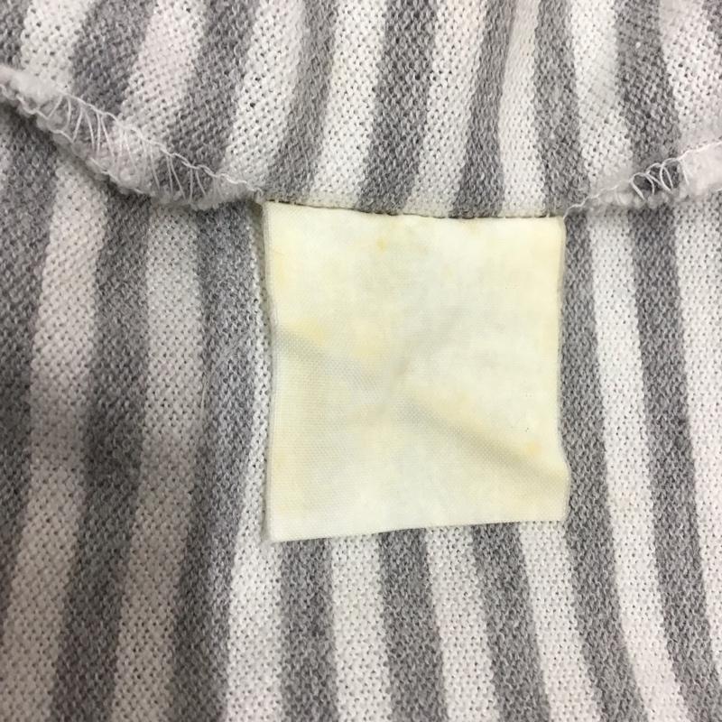 マックレガー McGREGOR ポロシャツ 半袖 ボーダー L ワンポイント 白 / ホワイト / X 灰 / グレー / メンズ USED 古着 中古 10117020