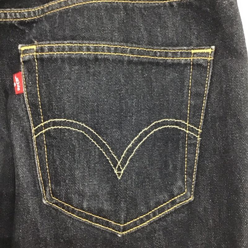 リーバイストラウスアンドコー Levi Strauss & co. パンツ デニム、ジーンズ デニムパンツ ワイドパンツ カジュアルパンツ 38 無地 黒 / ブラック / メンズ USED 古着 中古 10130934