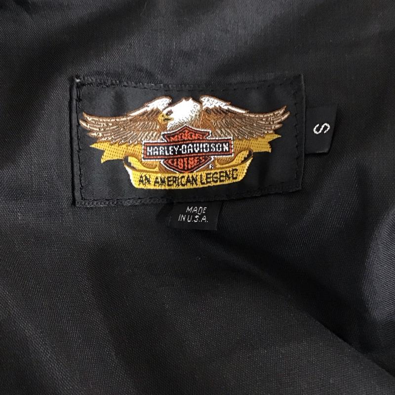 ハーレーダビッドソン Harley-Davidson ベスト ベスト 刺繍 S ロゴ、文字 黒 / ブラック / メンズ USED 古着 中古 10113917
