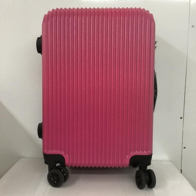 マキコーポレーション MAKI CORPORATION スーツケース、トランク スーツケース、トランク 5401-48 機内持込サイズ タグ付き キャリーケース 無地 桃 / ピンク / X 黒 / ブラック / レディース USED 古着 中古 10132256