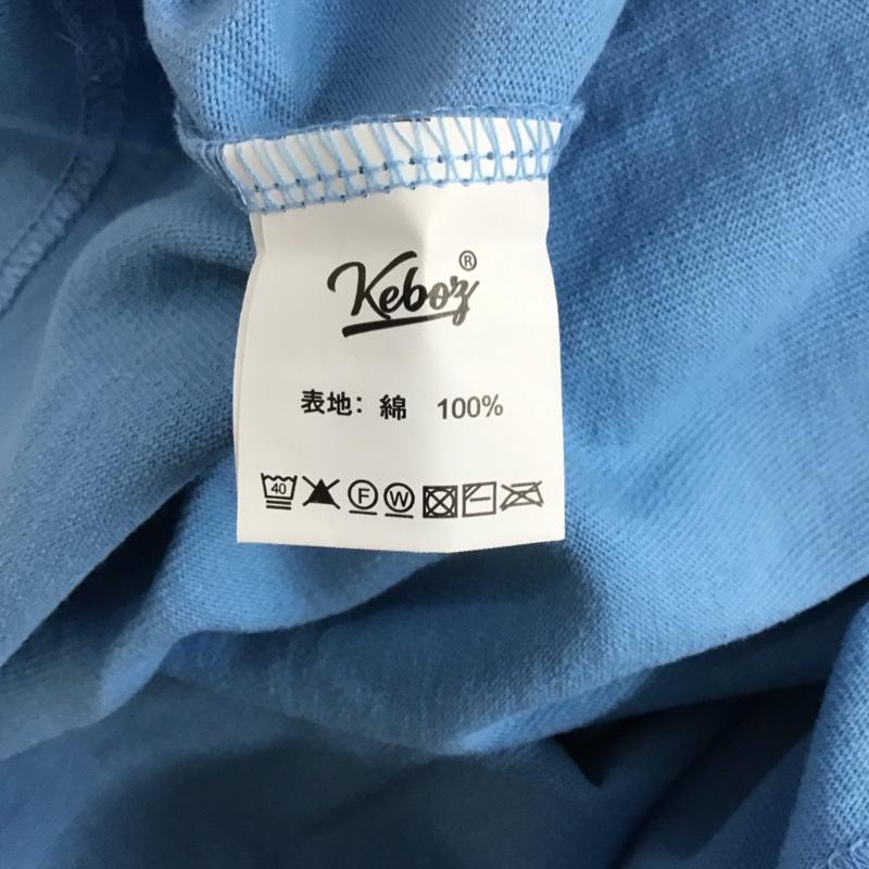 ケボズ KEBOZ Tシャツ 半袖 半袖カットソー 半袖シャツ 無地シャツ XL ロゴ、文字 青 / ブルー / メンズ USED 古着 中古 10126515
