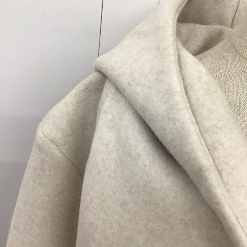 ザラ ZARA コート コート一般 ロングコート アウター ジャケット フード付きコート S 無地 白 / ホワイト / レディース USED 古着 中古 10118509