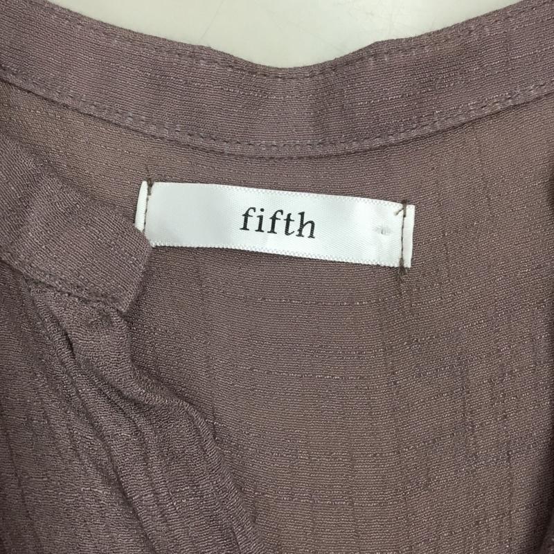 フィフス fifth ワンピース ロングスカート 長袖シャツワンピース ノーカラーシャツワンピース ロングワンピース M 無地 紫 / パープル / レディース USED 古着 中古 10113314