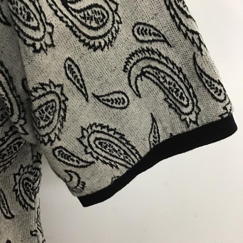 ステューシー STUSSY ポロシャツ 半袖 半袖 M 総柄 X ペイズリー 灰 / グレー / メンズ USED 古着 中古 10105619