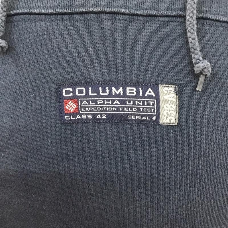 コロンビア Columbia パーカー 長袖 長袖パーカー プルオーバーパーカー スウェット 90s S ロゴ、文字 紺 / ネイビー / メンズ USED 古着 中古 10126623