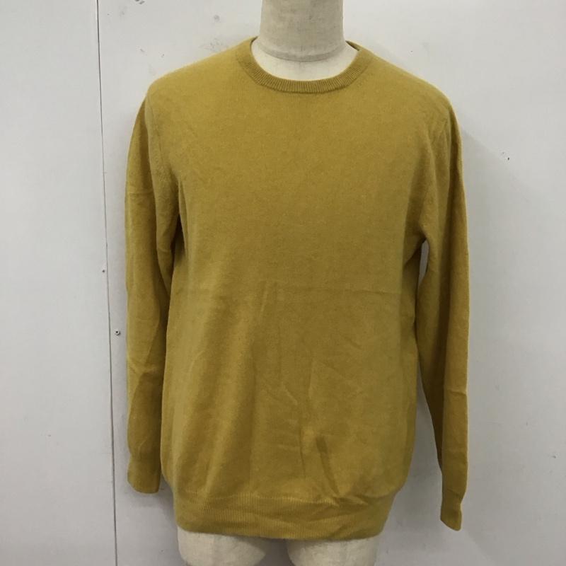 ジャーナルスタンダード JOURNAL STANDARD ニット、セーター 長袖 長袖ニットカットソー ニット セーター クルーネックニット M 無地 黄 / イエロー / メンズ USED 古着 中古 10123709