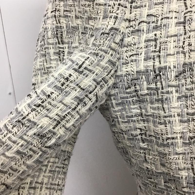 ザラ ZARA ジャケット、上着 ジャケット、ブレザー 8376 104 837 ダブルジャケット タグ付き XS 灰 / グレー / X アイボリー / アイボリー / レディース USED 古着 中古 10119612
