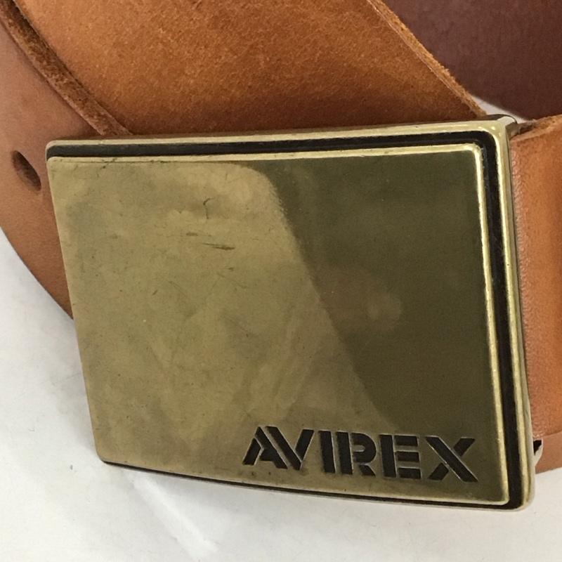 アヴィレックス AVIREX ベルト・バックル ベルト レザー ロゴ、文字 茶 / ブラウン / メンズ USED 古着 中古 10132448
