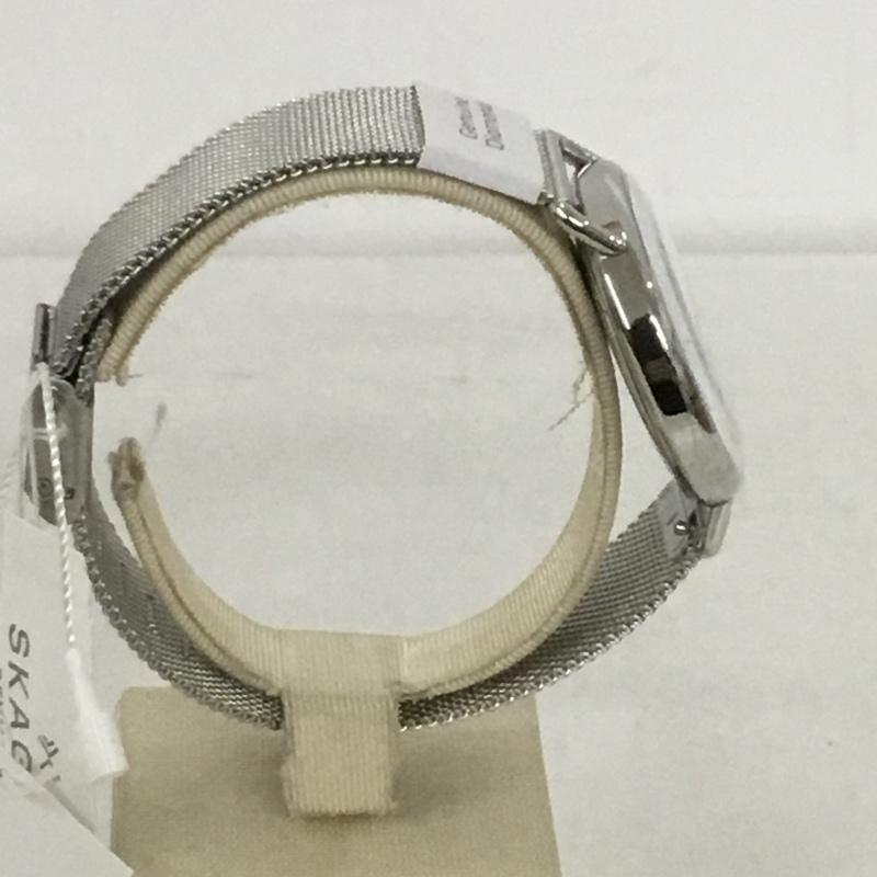 スカーゲン SKAGEN 腕時計 アナログ(クォーツ式) SKW2738 ロゴ、文字 銀 / シルバー / X 紺 / ネイビー / レディース USED 古着 中古 10134983
