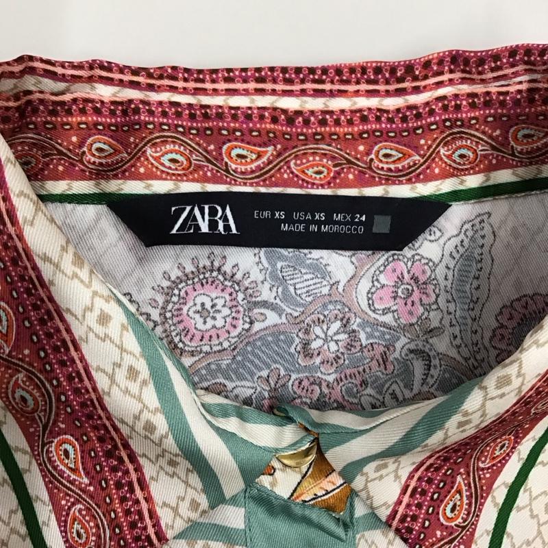 ザラ ZARA シャツ、ブラウス 長袖 長袖シャツ 総柄シャツ カラーシャツ 長袖カットソー XS プリント マルチカラー / マルチカラー / レディース USED 古着 中古 10117983