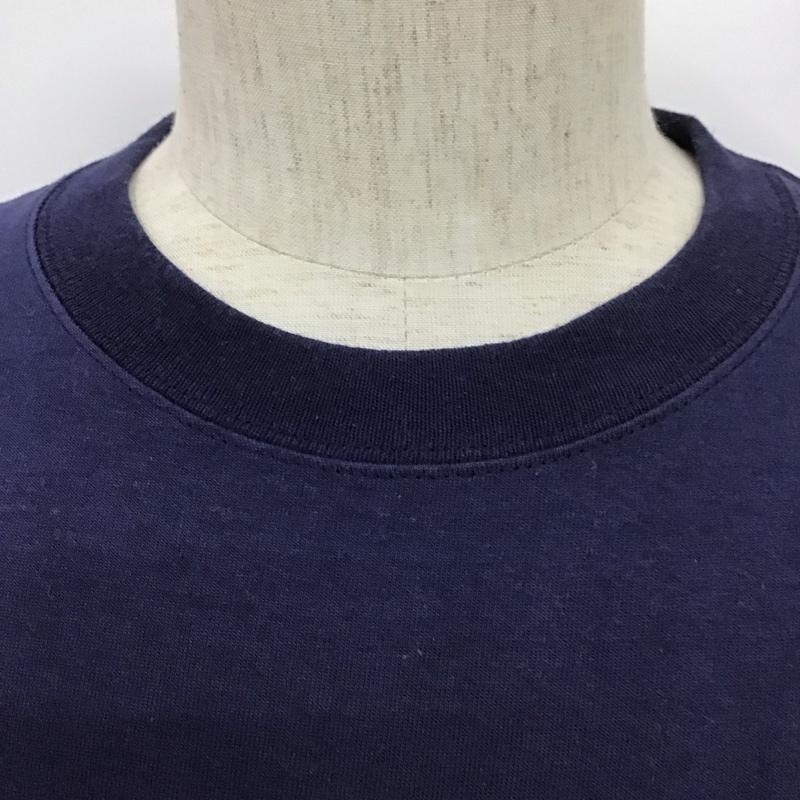 マジェスティック MAJESTIC Tシャツ 半袖 半袖カットソー プリントTシャツ クルーネックカットソー L ロゴ、文字 紺 / ネイビー /  メンズ USED 古着 中古 10111140