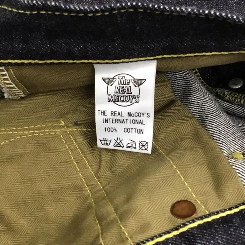 ザリアルマッコイズ THE REAL McCOY S パンツ デニム、ジーンズ デニムパンツ ストレートパンツ ワイドパンツ カジュアルパンツ 36 無地 インディゴ / インディゴ / メンズ USED 古着 中古 10115390