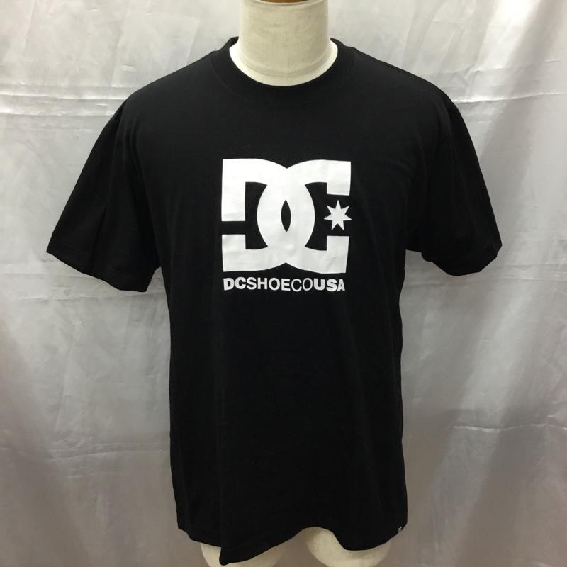 ディーシーシューズ DC SHOES Tシャツ 半袖 半袖カットソー プリントTシャツ クルーネックカットソー L ロゴ、文字 黒 / ブラック / メンズ USED 古着 中古 10111284
