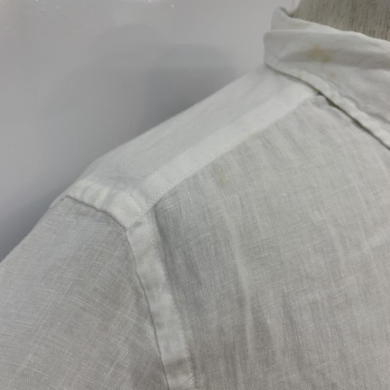 グリーンレーベルリラクシング green label relaxing シャツ、ブラウス 半袖 L 無地 白 / ホワイト / メンズ USED 古着 中古 10039241