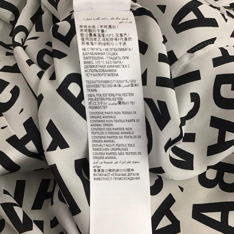 バレンシアガ BALENCIAGA シャツ、ブラウス 長袖 長袖シャツ プリントシャツ カラーシャツ 総柄 36 ロゴ、文字 白 / ホワイト / X 黒 / ブラック / メンズ USED 古着 中古 10146543