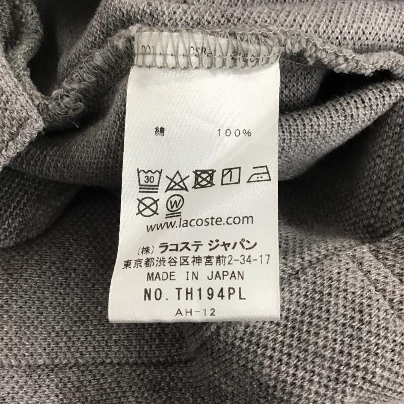 ラコステ LACOSTE Tシャツ 半袖 半袖カットソー 無地Tシャツ クルーネックカットソー 3 ロゴ、文字 灰 / グレー / メンズ USED 古着 中古 10142588