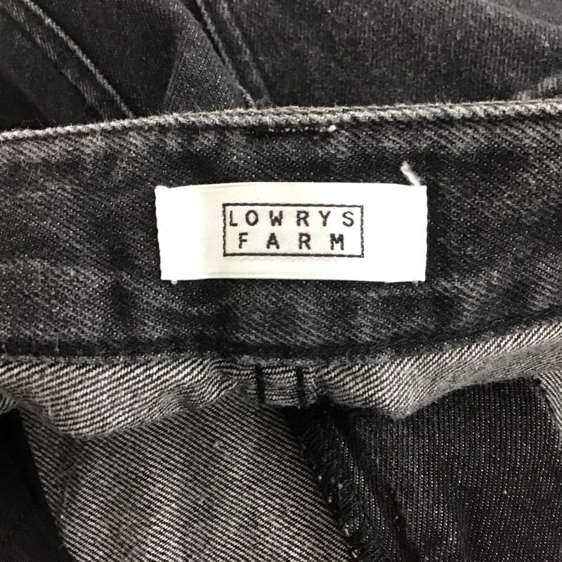 ローリーズファーム LOWRYS FARM パンツ デニム、ジーンズ サイドスリット L 無地 黒 / ブラック / レディース USED 古着 中古 10137186